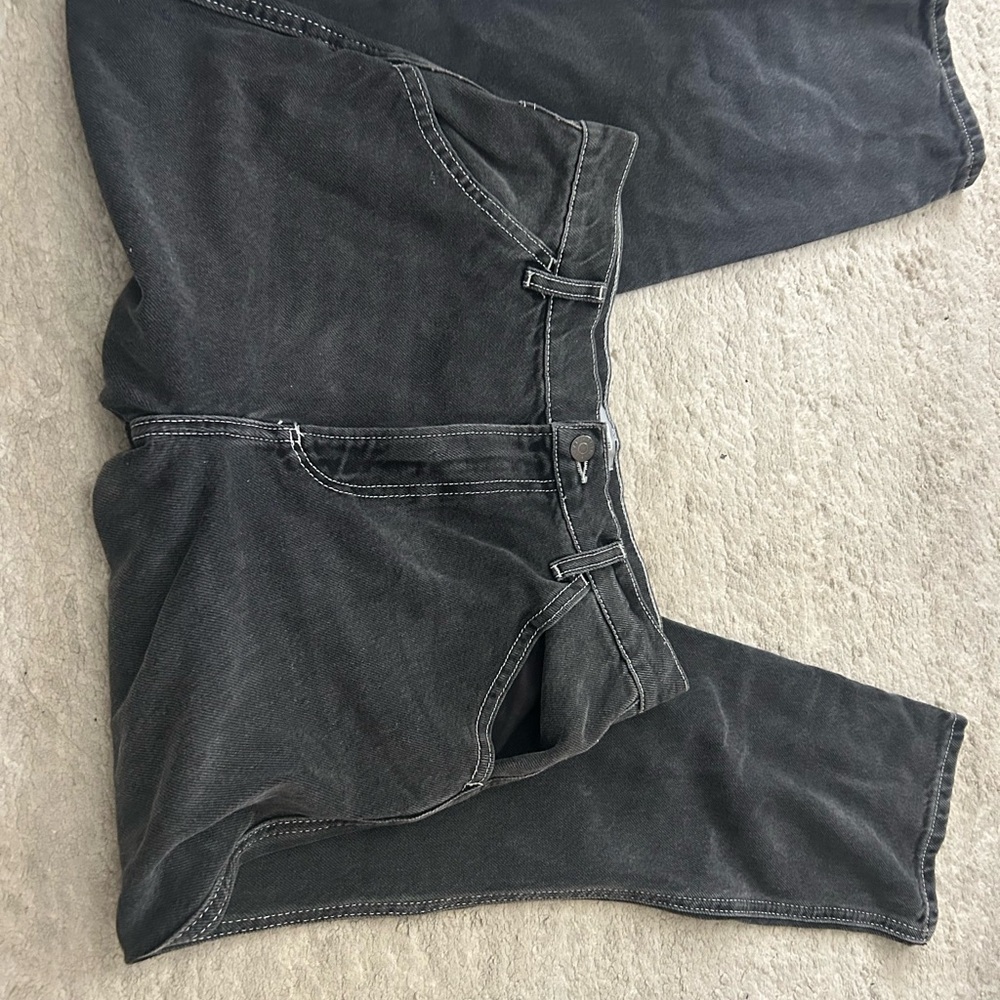 Boyish Black Washed Straight-Leg Jeans